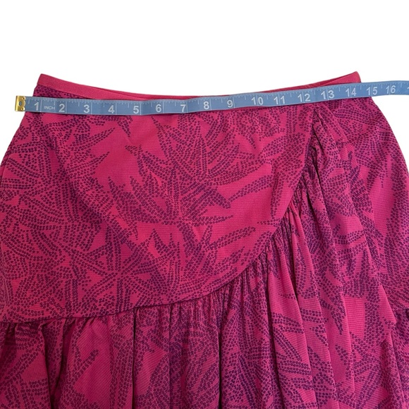 Diane Von Furstenburg Pink Paloma Wrap Effect Skirt in Medium. - Picture 12 of 13